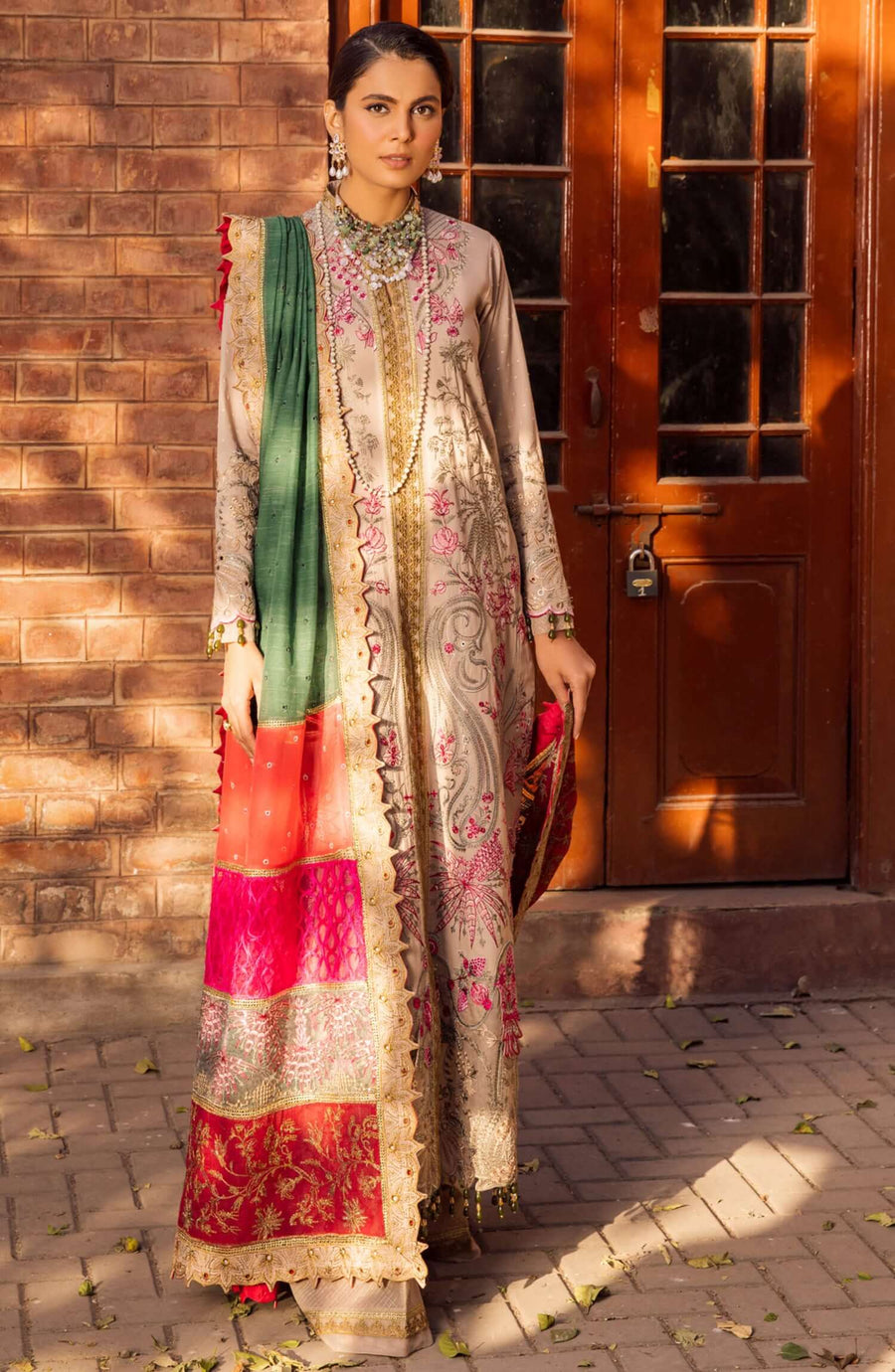 Maryum N Maria Rang Manch Luxury Lawn Unstitched 3 Piece Suit MLFG-011