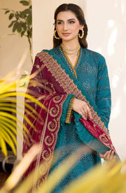 Maryum N Maria Chikankari Ready to Wear 3Pc Suit MLRD-071 Lapis