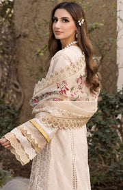 Maryum N Maria Chikankari Ready to Wear 3Pc Suit MLRD-072 Golden Mist