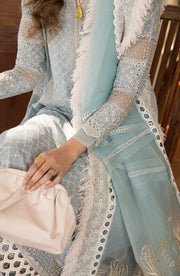 Maryum N Maria Chikankari Ready to Wear 3Pc Suit MLRD-073 Iced Aqua