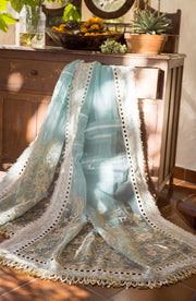 Maryum N Maria Chikankari Ready to Wear 3Pc Suit MLRD-073 Iced Aqua