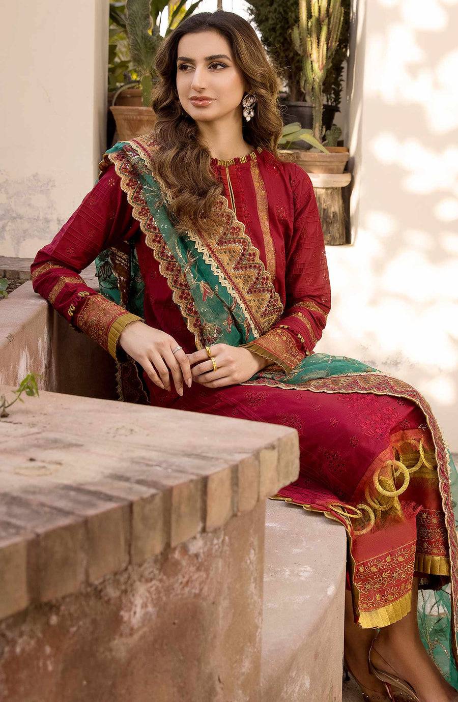 Maryum N Maria Chikankari Ready to Wear 3Pc Suit MLRD-074 Rocker