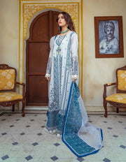 Maryum & Maria Luxury Pret Eid Edit 3pc Suit MLRD-064 Barley Blue