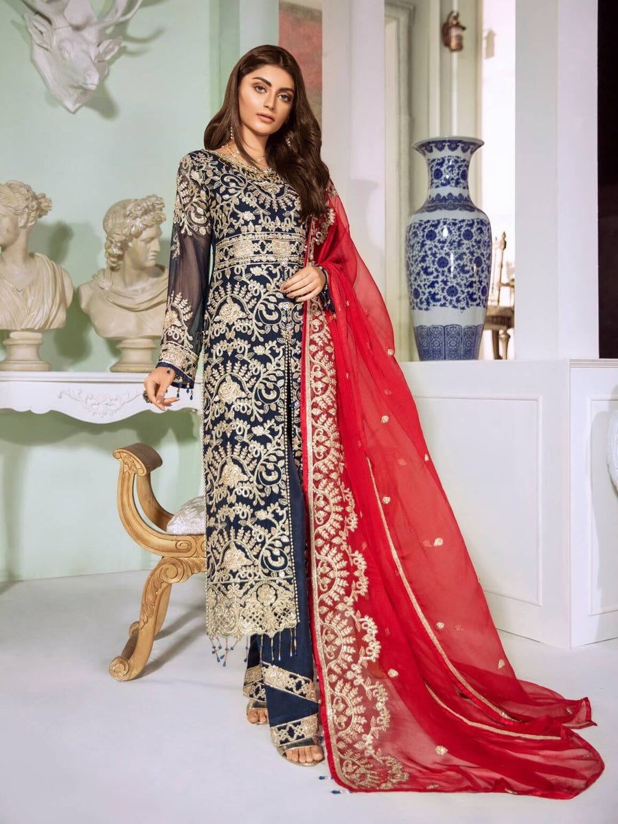 Maryum N Maria Luxury Chiffon Collection 2020 MMC-04 DYNAT LENYS - FaisalFabrics.pk