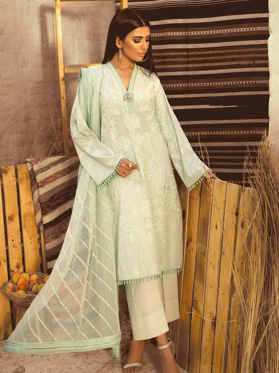 Maryum N Maria Premium Embroidered Lawn Collection 3PC Suit MML-03 - FaisalFabrics.pk