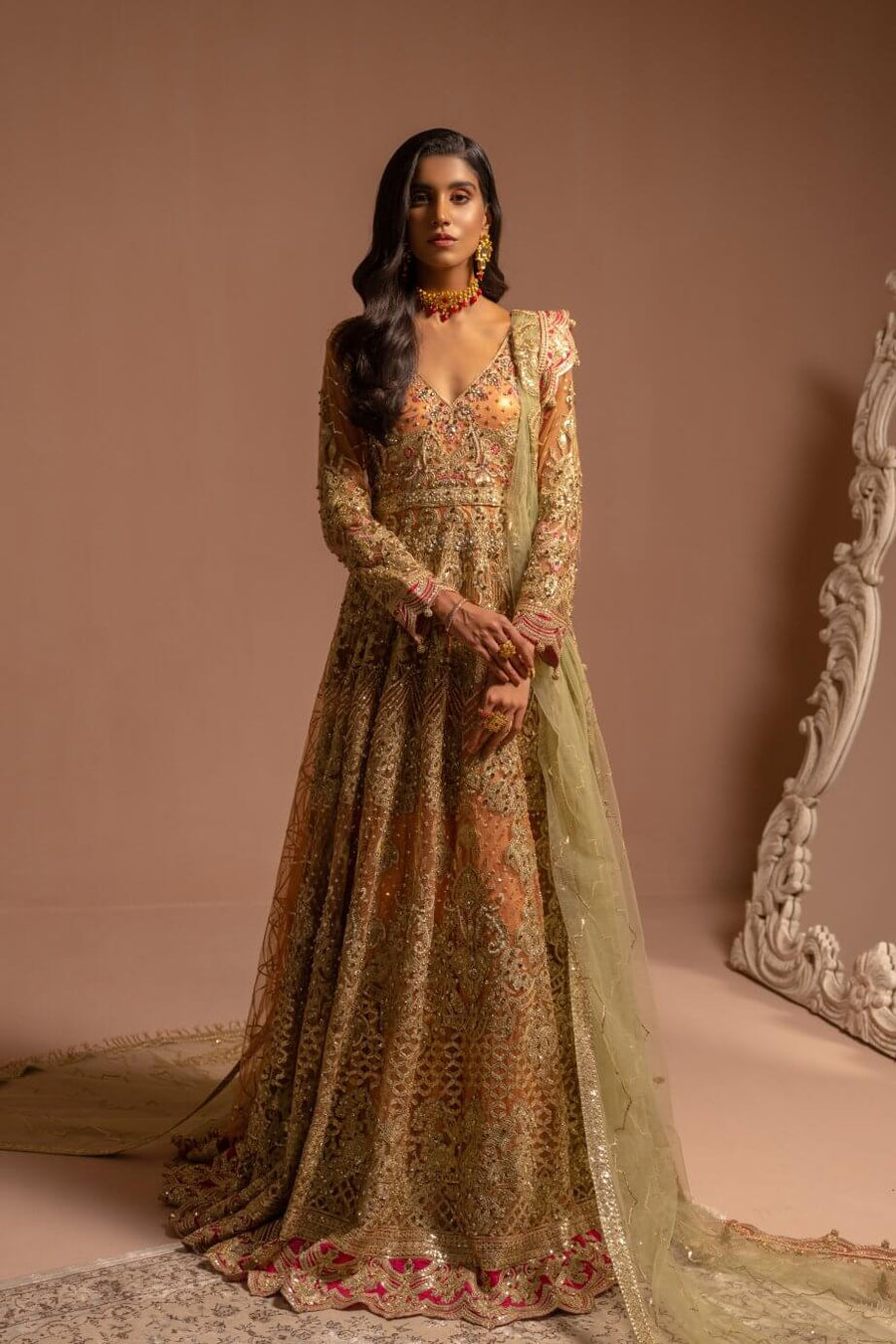 Maryum N Maria Bridal Designer Hand Made Embroidered Suit E-05 Centaur - FaisalFabrics.pk