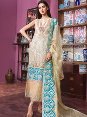 Maryum N Maria Freesia Hand Made Embroidered Suit FF-01 Offling Peace - FaisalFabrics.pk