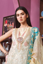 Maryum N Maria Freesia Hand Made Embroidered Suit FF-01 Offling Peace - FaisalFabrics.pk