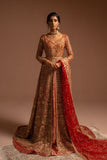 Maryum N Maria Bridal Designer Hand Made Embroidered Suit E-01 Red Gold - FaisalFabrics.pk