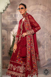 Maria.B Unstitched Chiffon 3Pc Suit MPC-22-201-Ruby Red