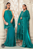 Maria.B Unstitched Chiffon 3Pc Suit MPC-22-203-Deep and Sea Green