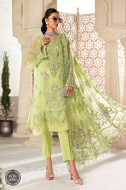 Maria.B Unstitched Chiffon 3Pc Suit MPC-22-207-Lime Green