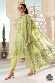 Maria.B Unstitched Chiffon 3Pc Suit MPC-22-207-Lime Green