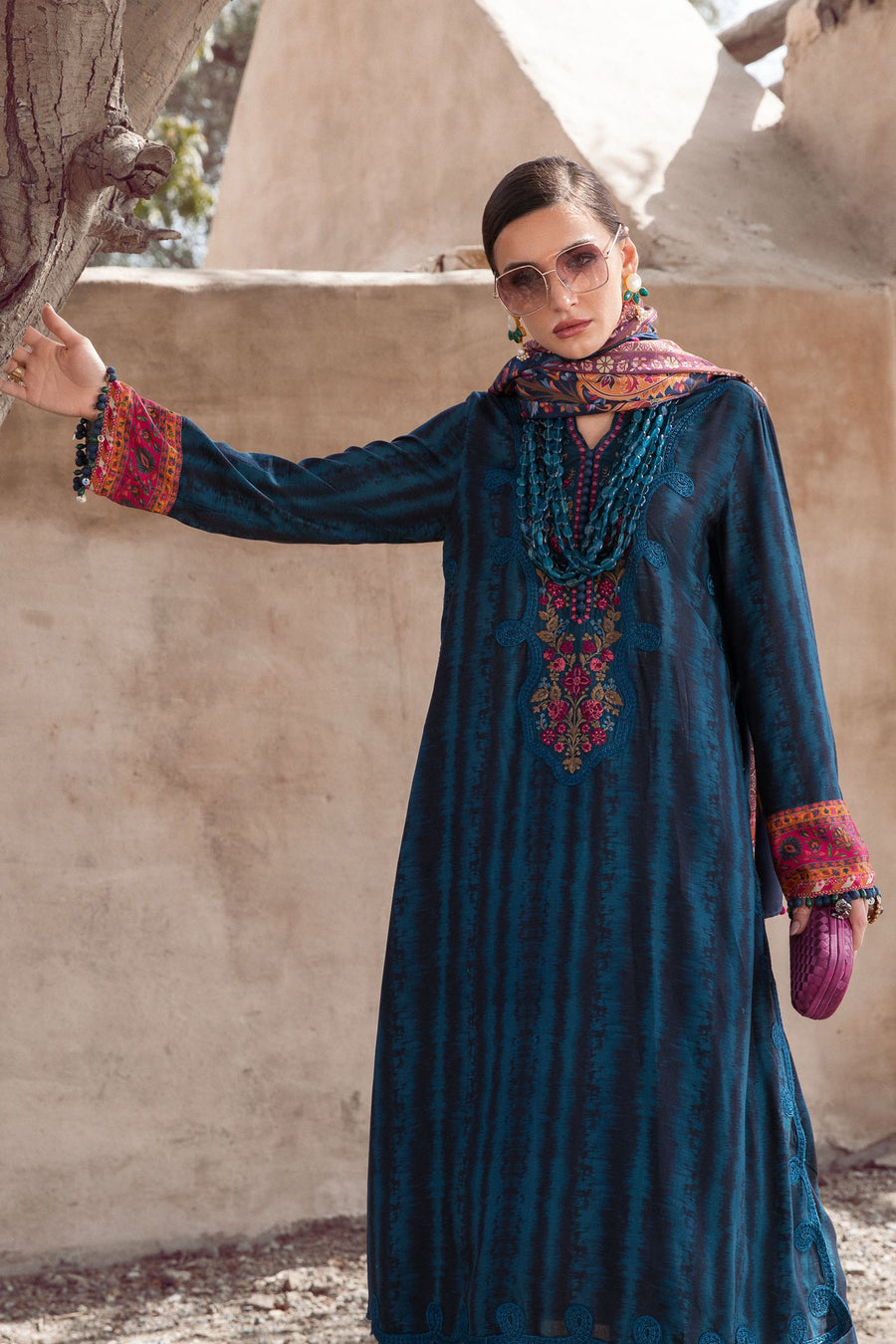 Desert Rose by Maria B Mprints Unstitched Cambric 3Pc Suit MPT-1502-B