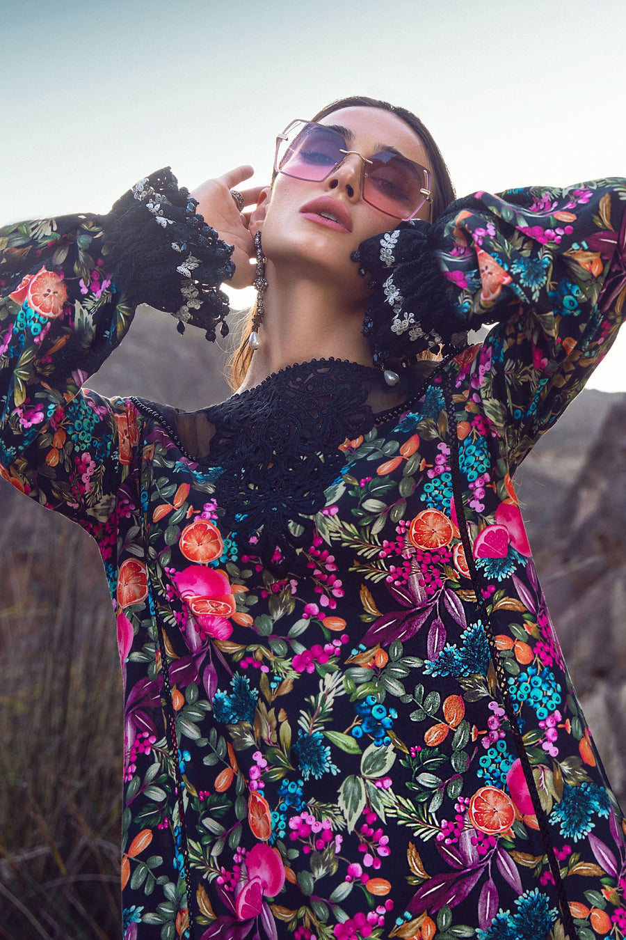 Desert Rose by Maria B Mprints Unstitched Cambric 3Pc Suit MPT-1503-B