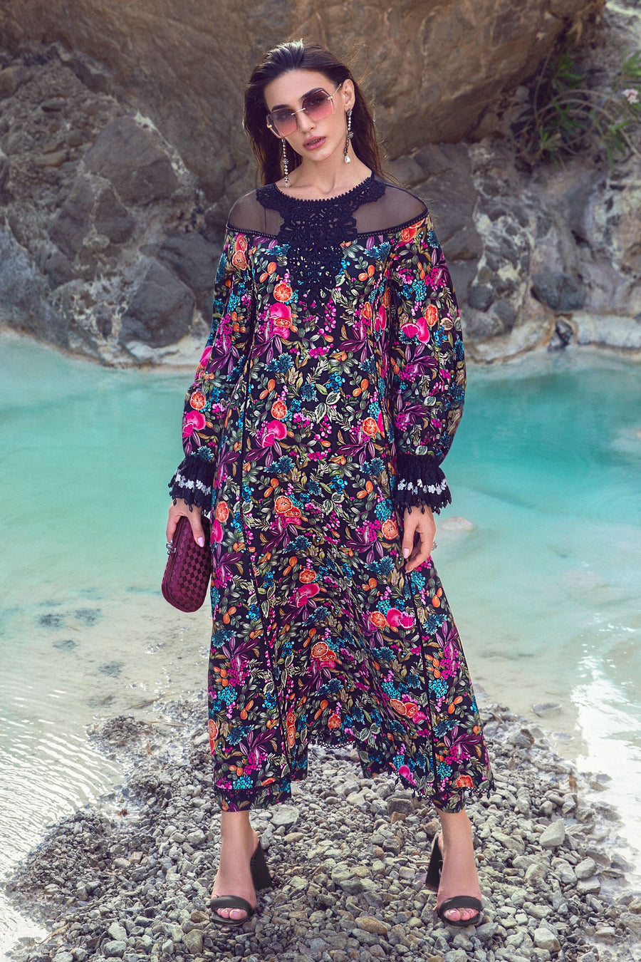 Desert Rose by Maria B Mprints Unstitched Cambric 3Pc Suit MPT-1503-B