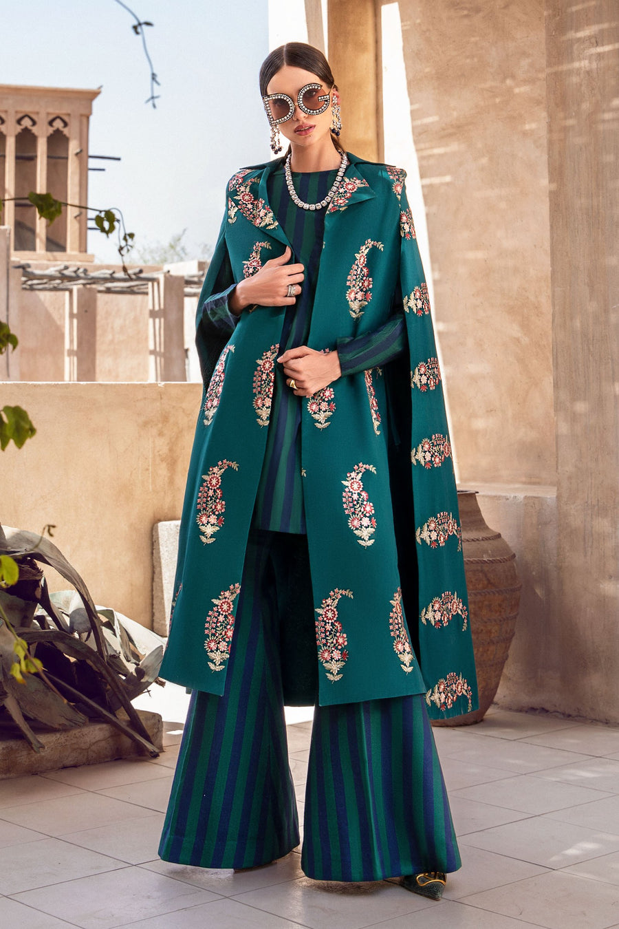 Desert Rose by Maria B Mprints Unstitched Khaddar 3Pc Suit MPT-1508-A