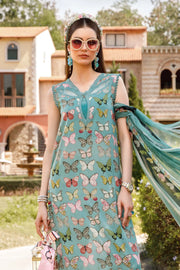 Maria.B M.Prints Lawn Unstitched Embroidered 3 Piece Suit MPT-1701-A