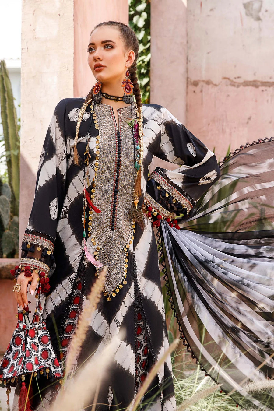 Maria.B M.Prints Lawn Unstitched Embroidered 3 Piece Suit MPT-1702-B