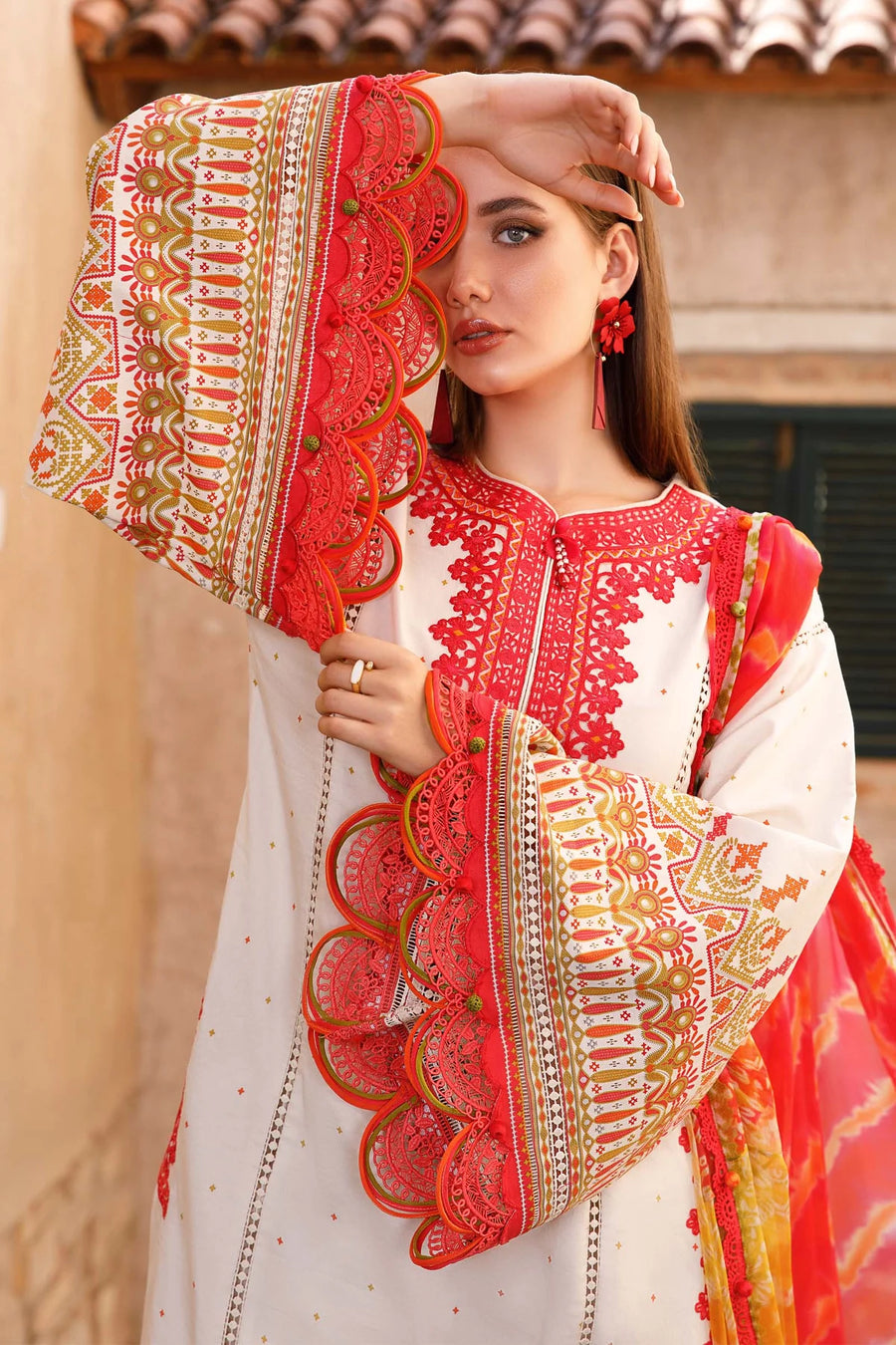 Maria.B M.Prints Lawn Unstitched Embroidered 3 Piece Suit MPT-1706-A