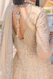 MUSHQ Monsoon Wedding Unstitched Luxury Chiffon 3Pc Suit - AFTERGLOW