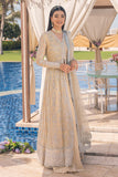 MUSHQ Monsoon Wedding Unstitched Luxury Chiffon 3Pc Suit - AFTERGLOW
