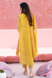 Cross Stitch Mahiri Embroidered Lawn Unstitched 3Pc Suit - MUSTARD CEYLON