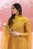 Cross Stitch Mahiri Embroidered Lawn Unstitched 3Pc Suit - MUSTARD CEYLON