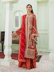 MASHQ Premium Embroidery Wedding Collection 3pc Suit MW-02 Golden Hour - FaisalFabrics.pk
