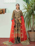 MASHQ Premium Embroidery Wedding Collection 3pc Suit MW-10 Night Blooms