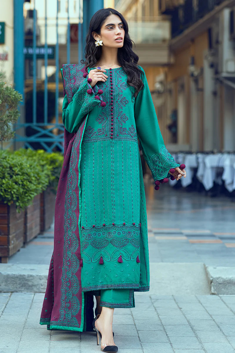 MUSHQ Broadway Returns Unstitched Khaddar 3Pc Suit MW22-04 NUR