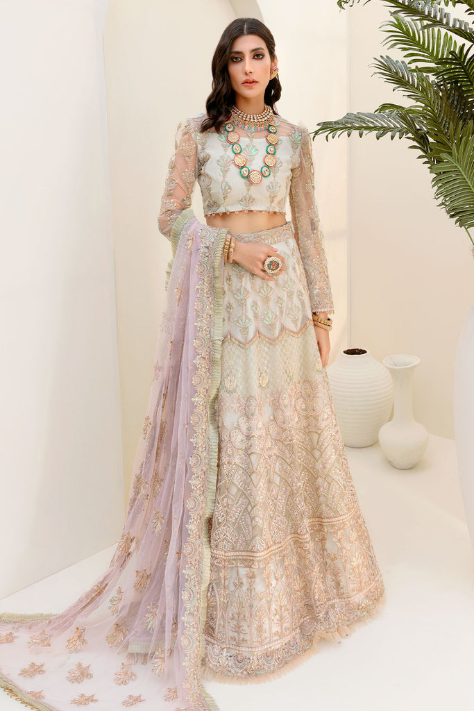 Threads And Motifz Pret Embroidered Net 3 Peice Suit 9267