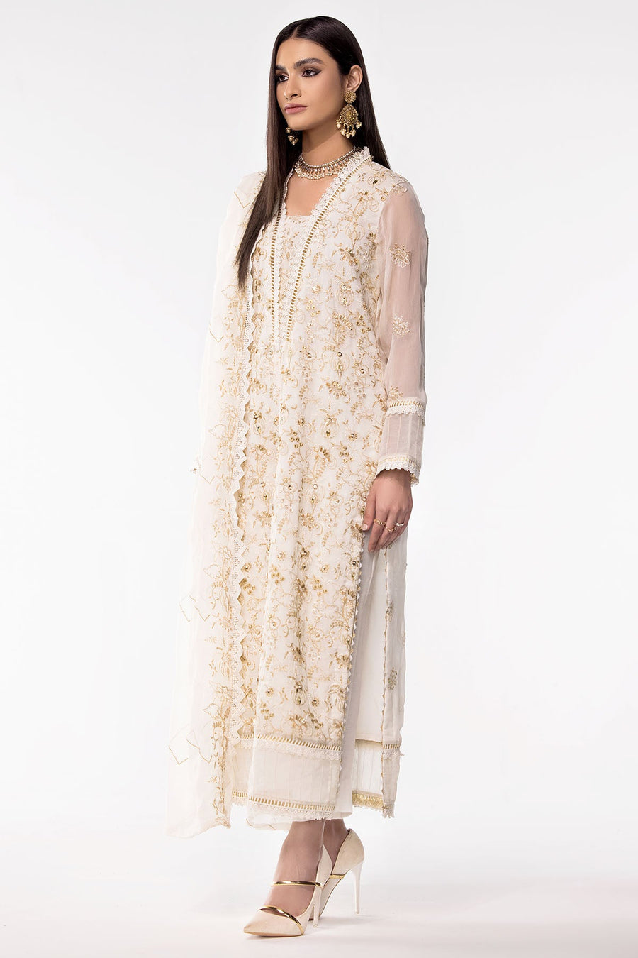 Motifz Premium Embroidered Bemberg Chiffon Unstitched Suit 3469-ONYX