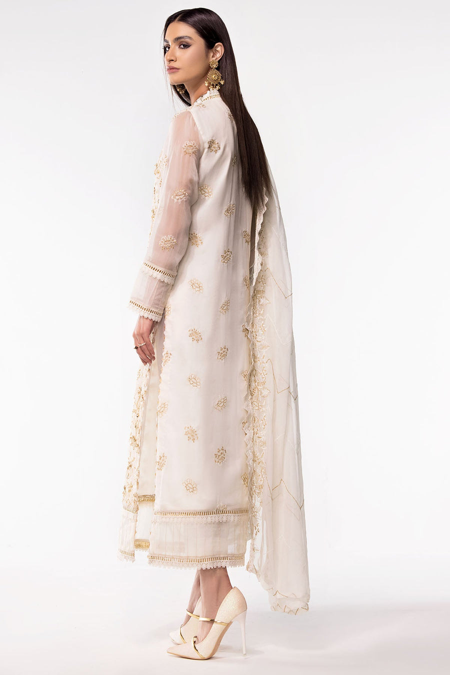Motifz Premium Embroidered Bemberg Chiffon Unstitched Suit 3469-ONYX