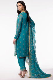 Motifz Premium Embroidered Bemberg Chiffon Unstitched Suit 3475-KAYSERI