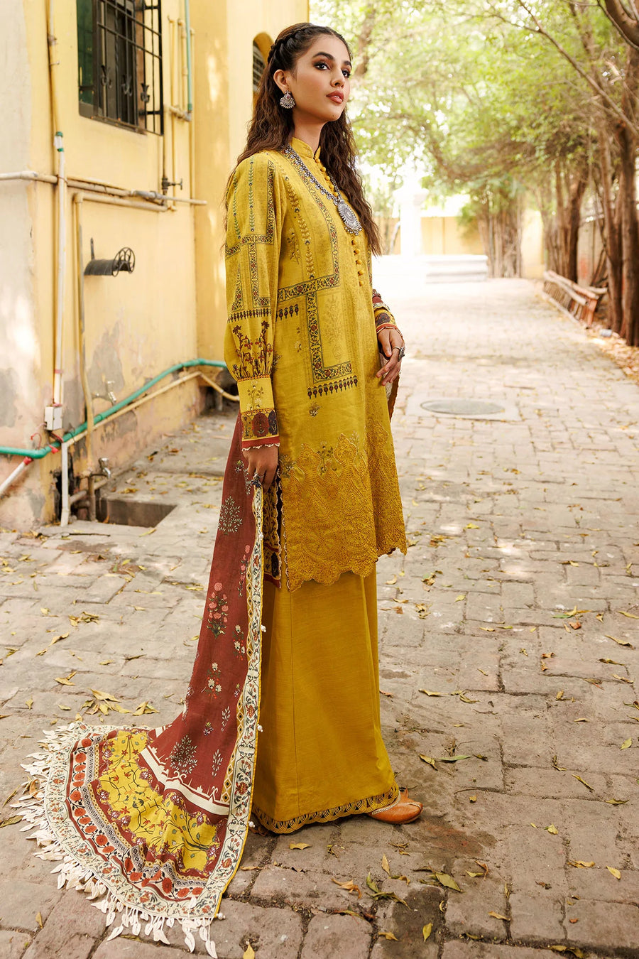 Umang by Motifz Embroidered Khaddar Unstitched 3Pc Suit 3605-HINOKI