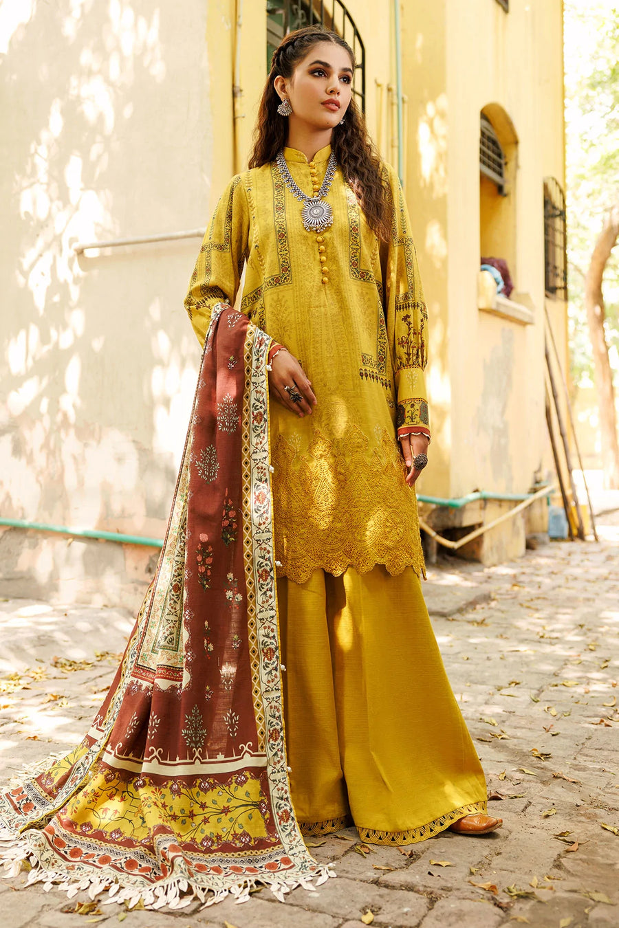 Umang by Motifz Embroidered Khaddar Unstitched 3Pc Suit 3605-HINOKI
