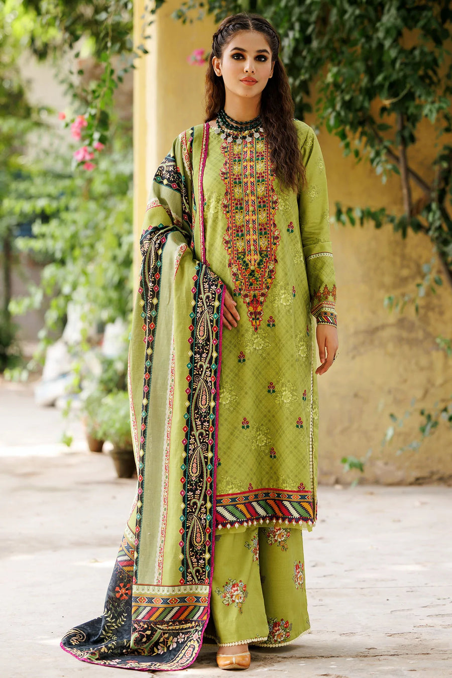 Umang by Motifz Embroidered Khaddar Unstitched 3Pc Suit 3606-GAZANIA