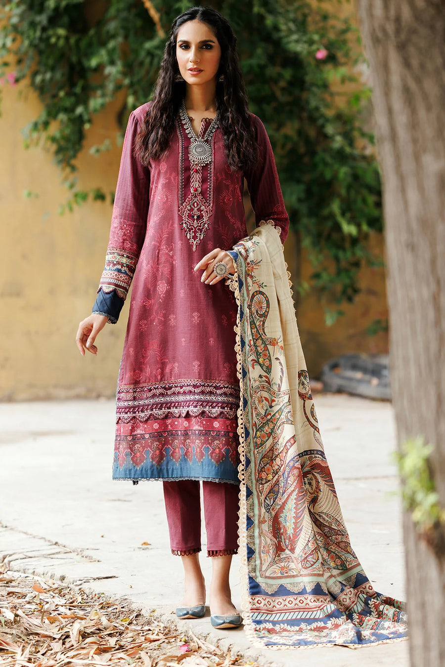 Umang by Motifz Embroidered Khaddar Unstitched 3Pc Suit 3610-FESCUE