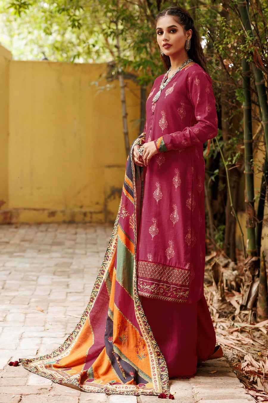 Umang by Motifz Embroidered Khaddar Unstitched 3Pc Suit 3611-SUSAN