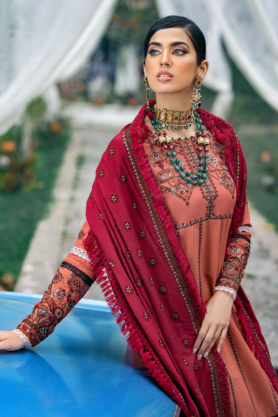 Motifz Premium Winter Embroidered Linen Unstitched Suit 3788-GAC
