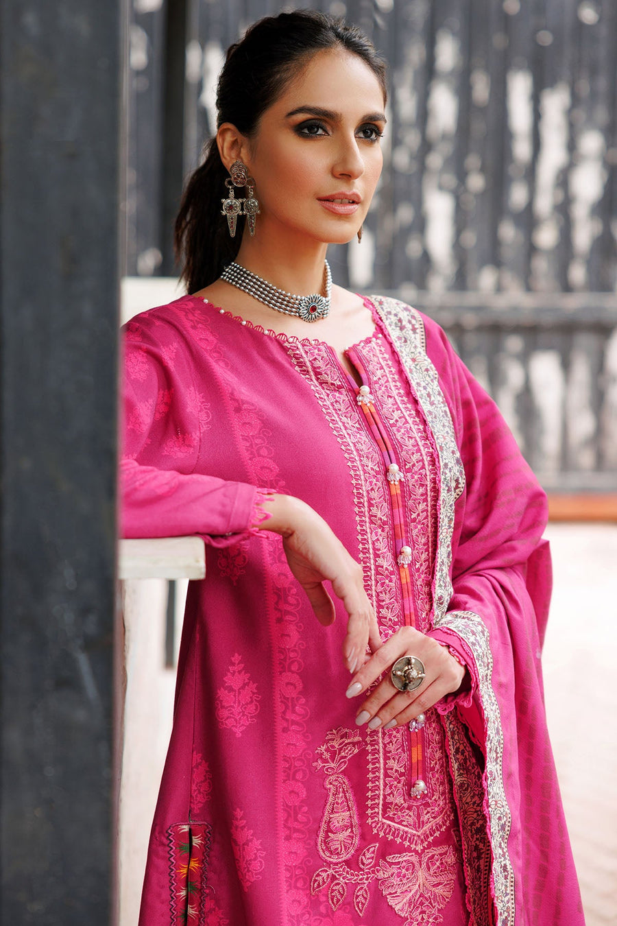 Umang by Motifz Digital Printed Linen Unstitched 3Pc Suit 3809-MULBERRY
