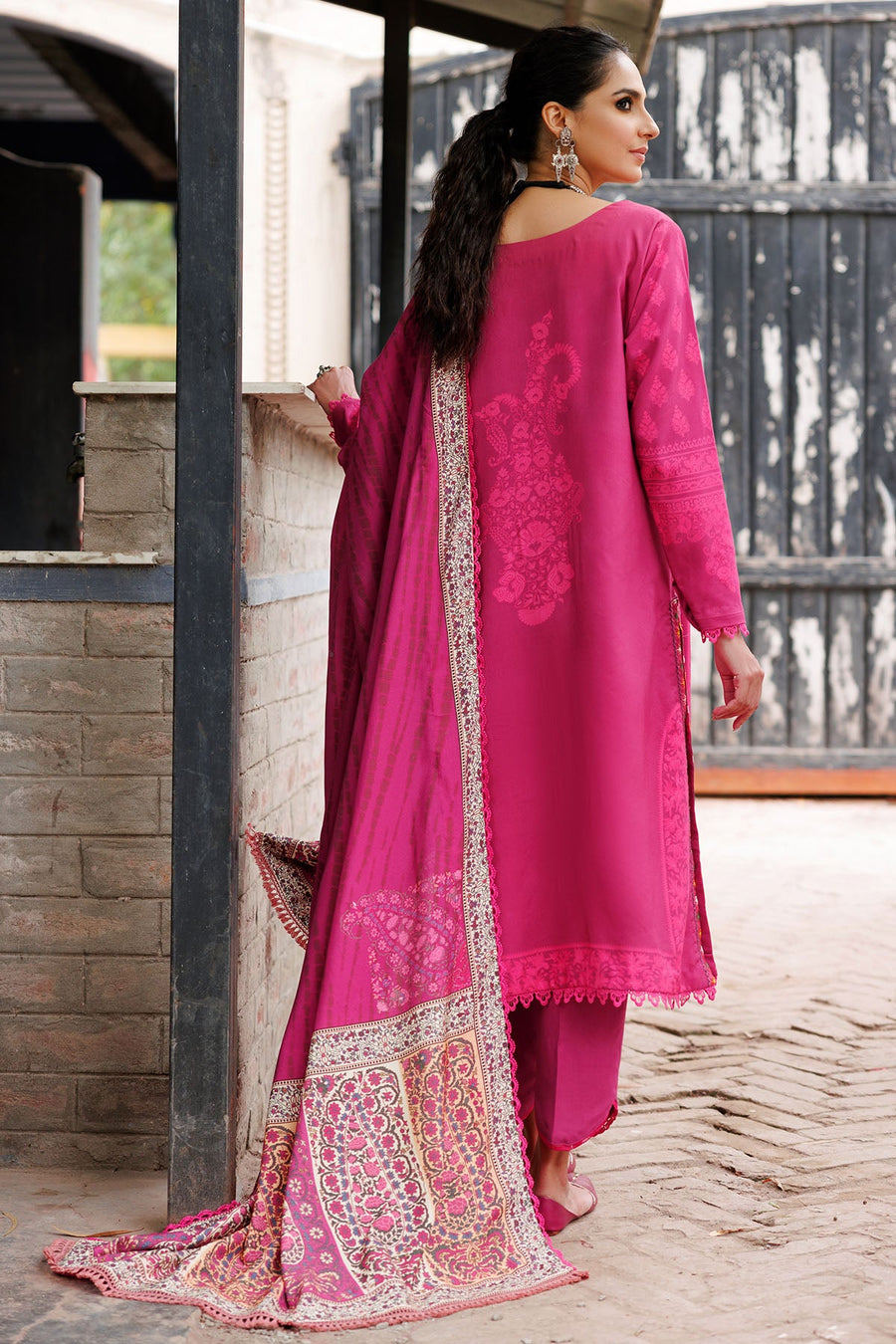 Umang by Motifz Digital Printed Linen Unstitched 3Pc Suit 3809-MULBERRY