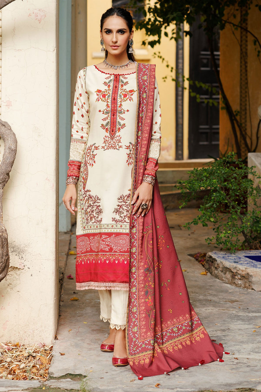 Umang by Motifz Digital Printed Linen Unstitched 3Pc Suit 3814-NUTMEG