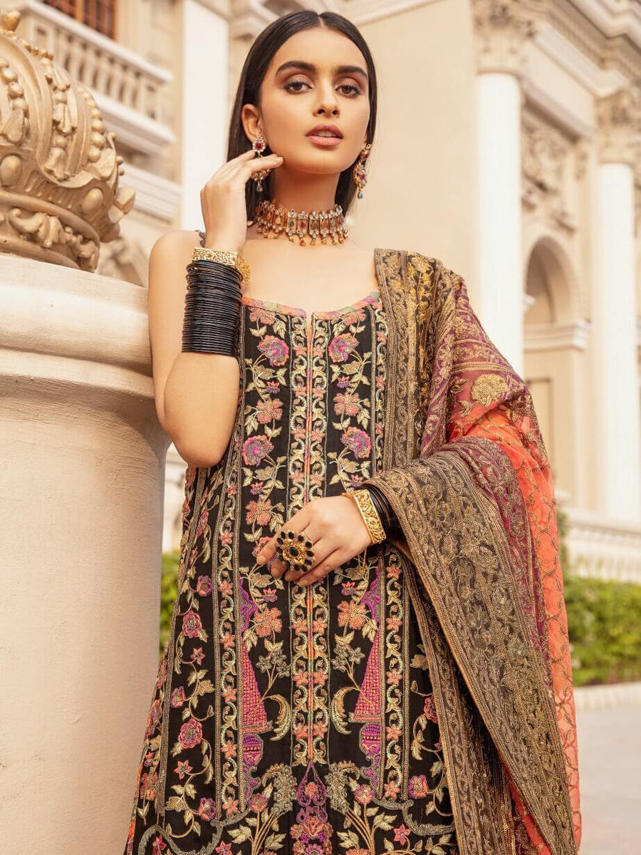 Maryum N Maria Wedding Chiffon Embroidered 3 Piece Suit MME-05 - FaisalFabrics.pk