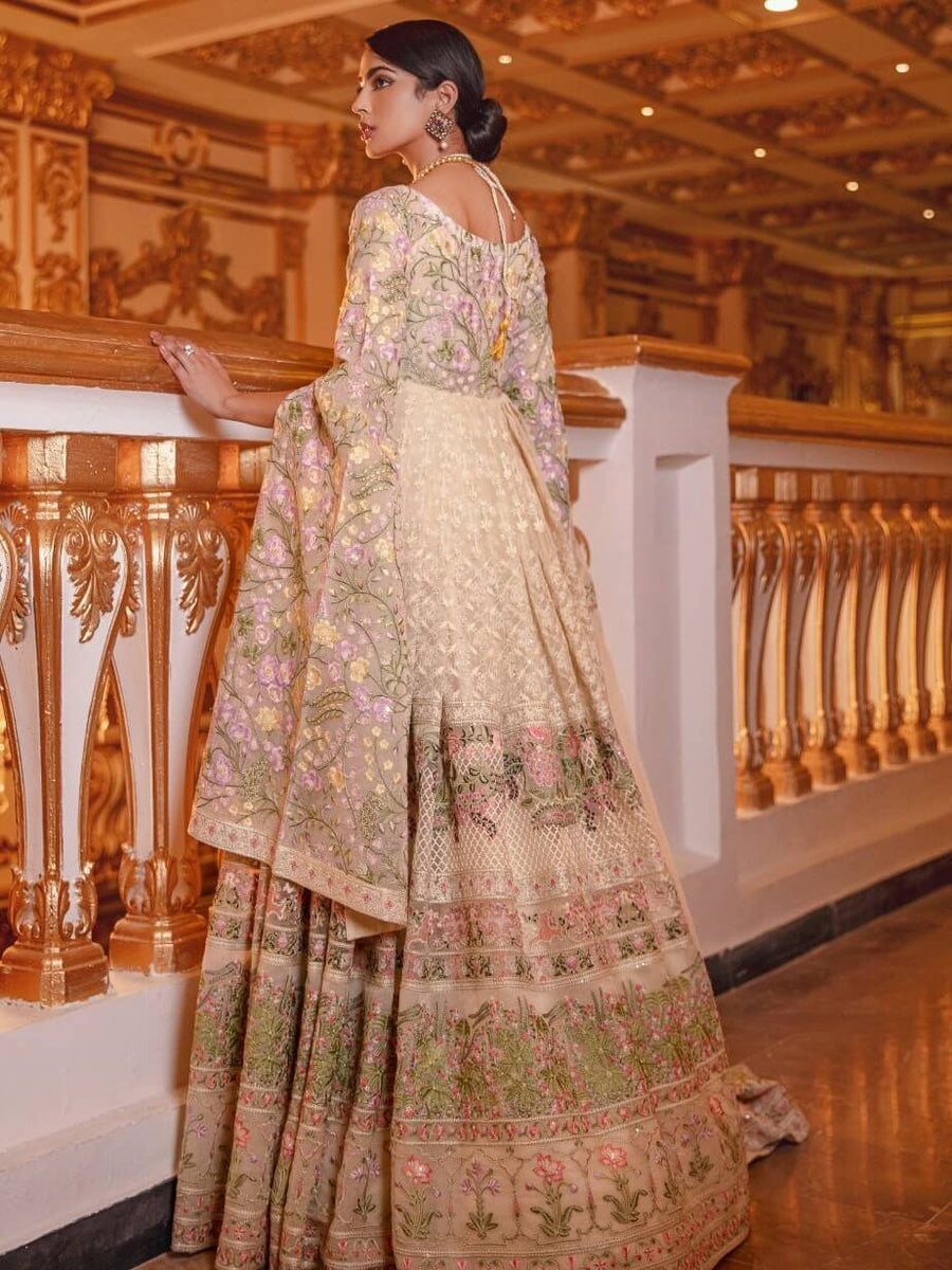 Maryum N Maria Wedding Chiffon Embroidered 3 Piece Suit MME-06 - FaisalFabrics.pk