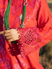 Mushq Lawana Embroidered Luxury Lawn Unstitched 3Pc Suit MSL-23-10 Mai
