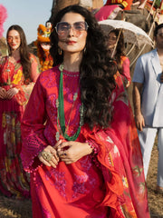 Mushq Lawana Embroidered Luxury Lawn Unstitched 3Pc Suit MSL-23-10 Mai