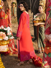 Mushq Lawana Embroidered Luxury Lawn Unstitched 3Pc Suit MSL-23-10 Mai