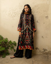 Noorangi Masakali Unstitched Printed Cambric 3Pc Suit - Mala